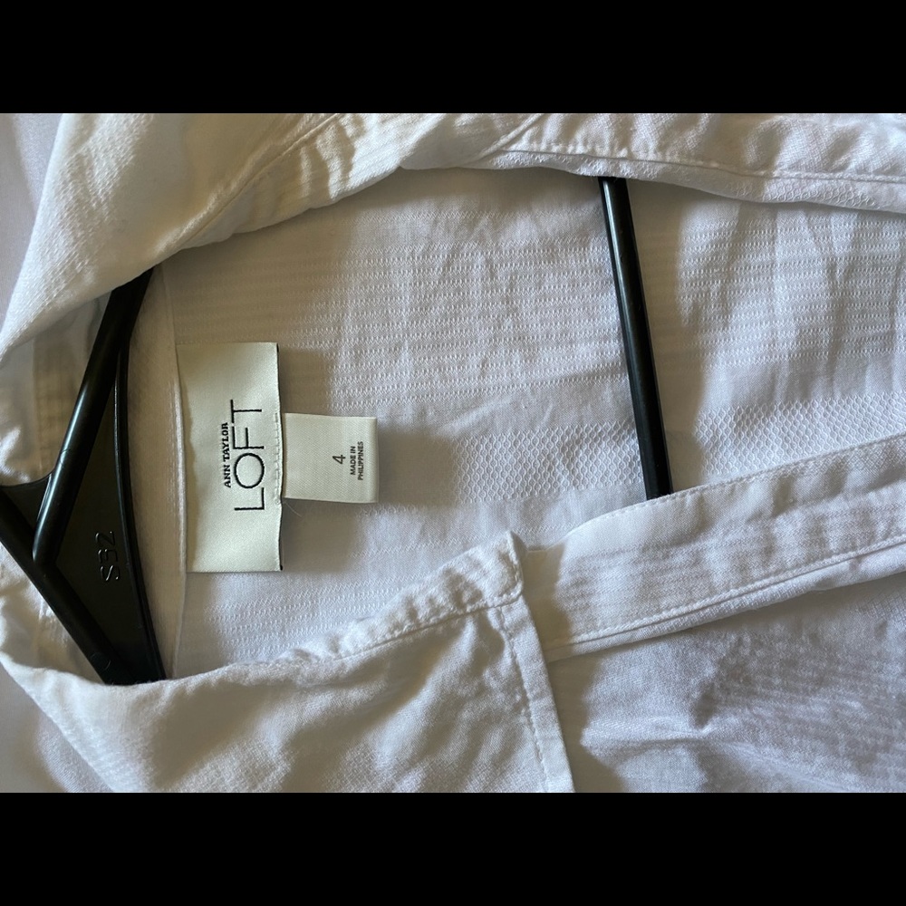 White LOFT Button-up